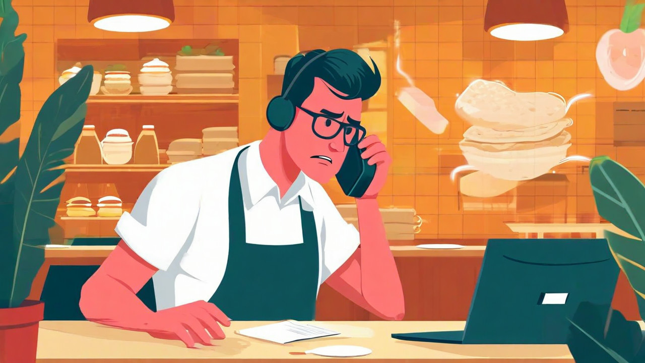 Restaurant staff overwhelmed handling phone orders and delivery requests
